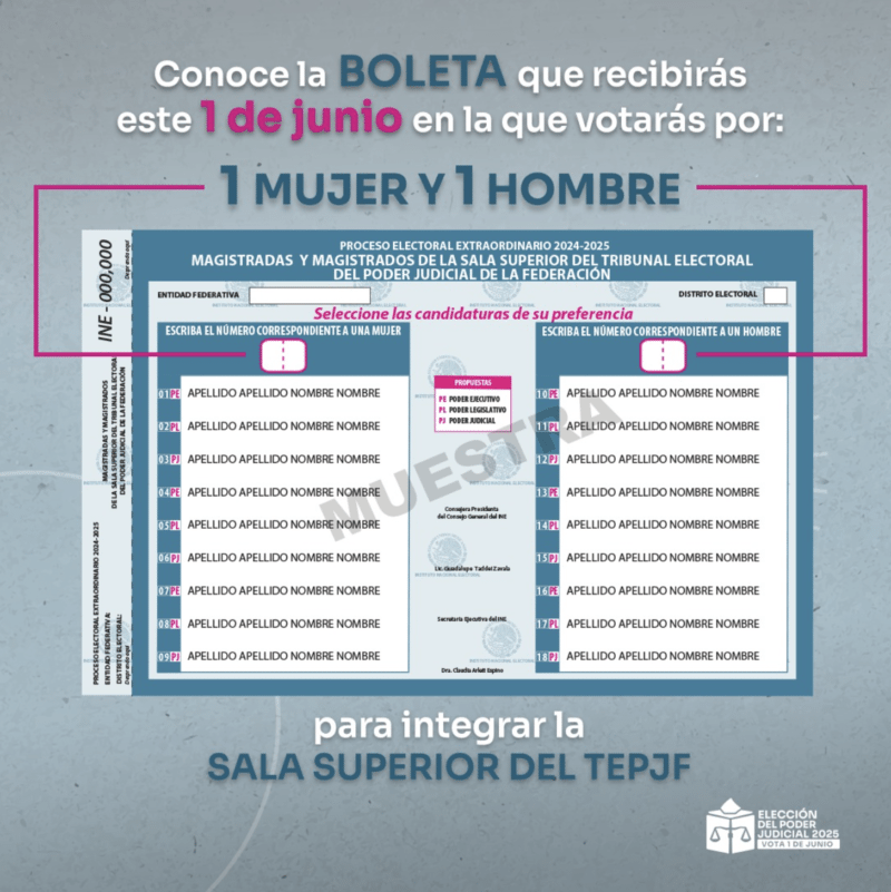 boleta electoral elección judicial